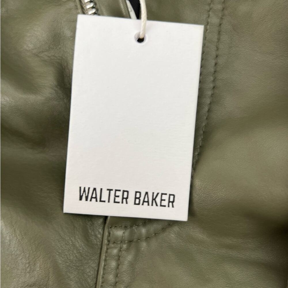 Walter Baker Velda Leather Shorts In Army Green size S - Picture 6 of 9